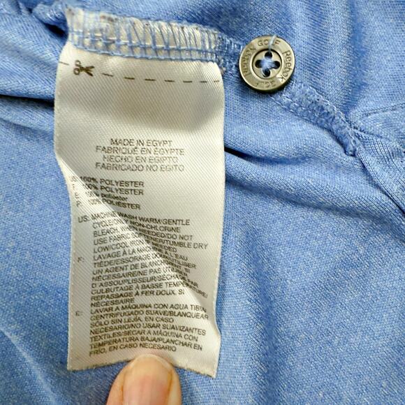 Reebok Golf Blue Polo 5XLT Big & Tall 100% Polyester Lightweight Breathable Soft - Picture 5 of 9
